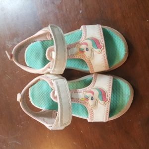 Girls unicorn sandals 9m